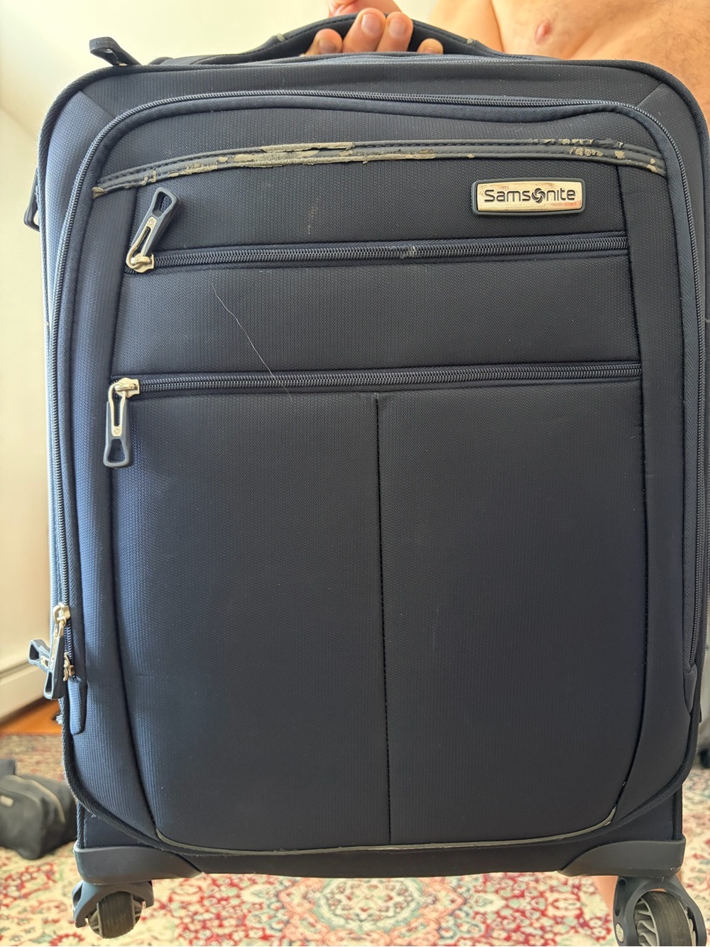 Samsonite Navy Blue Softside Spinner Carry-On